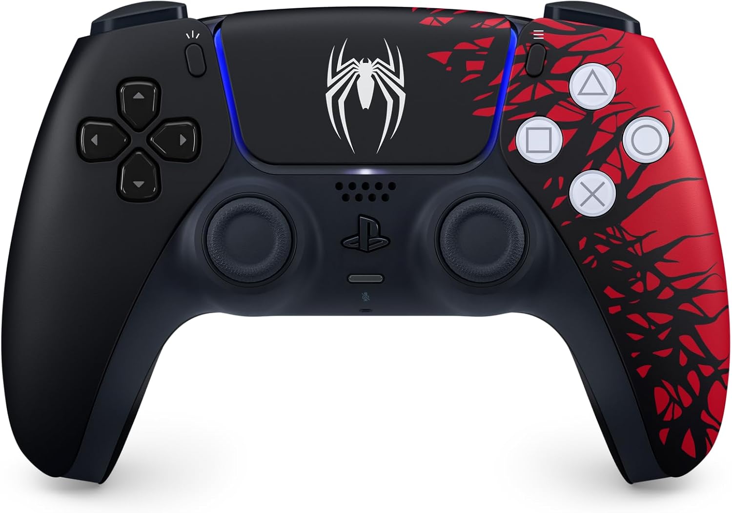 Compatible Dualshock 4 Wireless Controller for PS4 Spiderman Print Black - Image 1