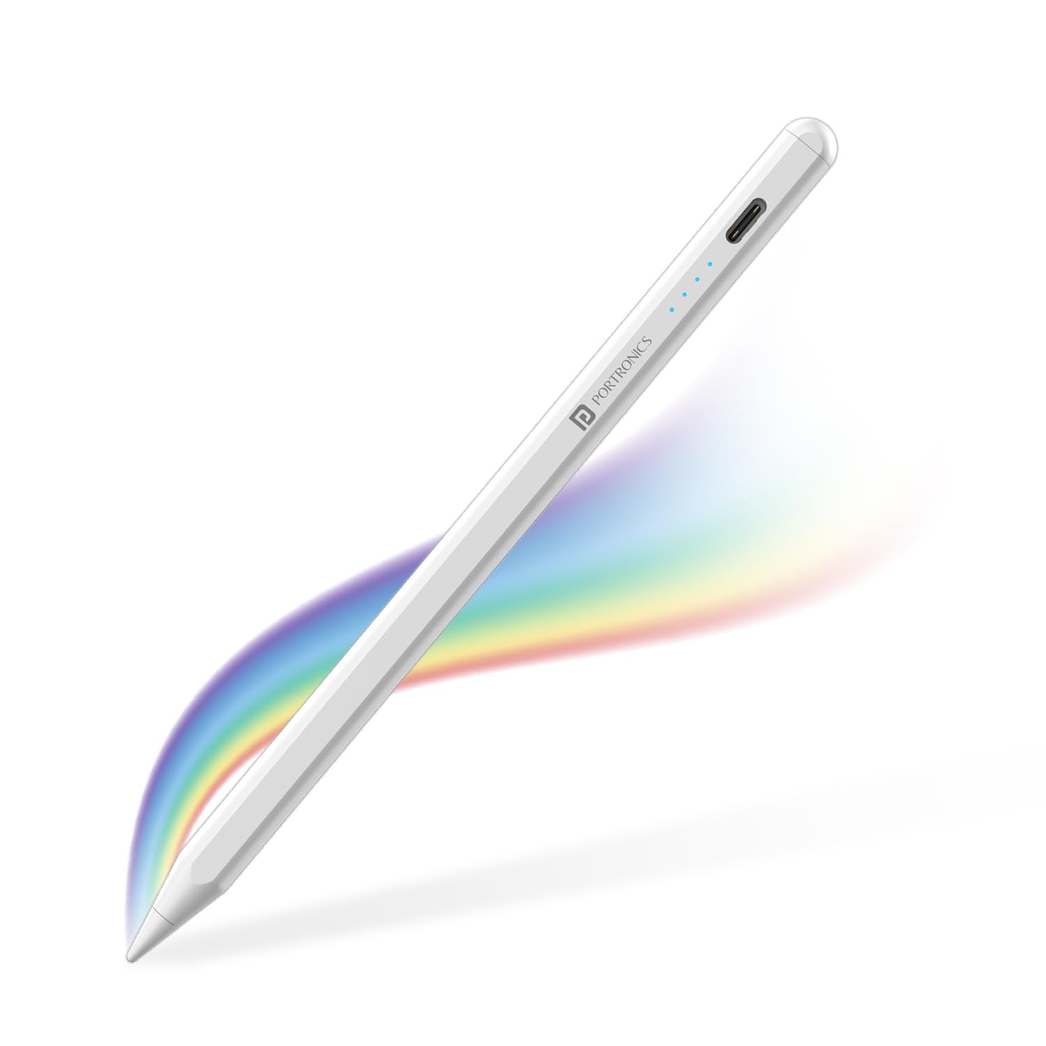 Portronics POR 2757 Glide Stylus Pencil for iPads Only, Angle Tilt Sensitivity, Palm Rejection, Attaches Magnetically, Battery LED Indicator, Type-C Charging, Only for iPads Released Between 2020 & 2024 Portronics POR 2757 Glide Stylus Pencil for iPads Only, Angle Tilt Sensitivity, Palm Rejection, Attaches Magnetically, Battery LED Indicator, Type-C Charging, Only for iPads Released Between 2020 & 2024 - Image 1