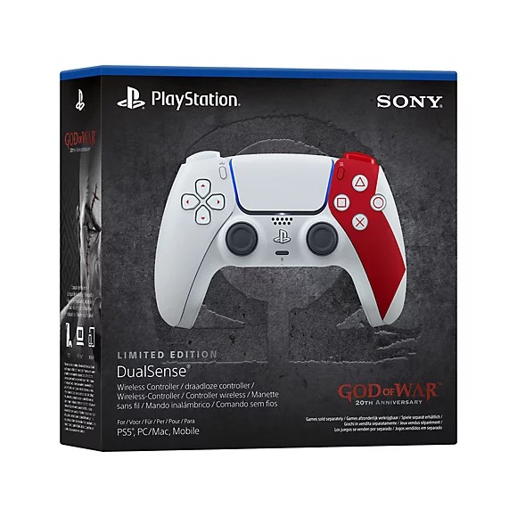SONY PS5 DualSense God of War 20th Anniversary LE Controller Gamepad  White, Red, For PS5 - Image 3