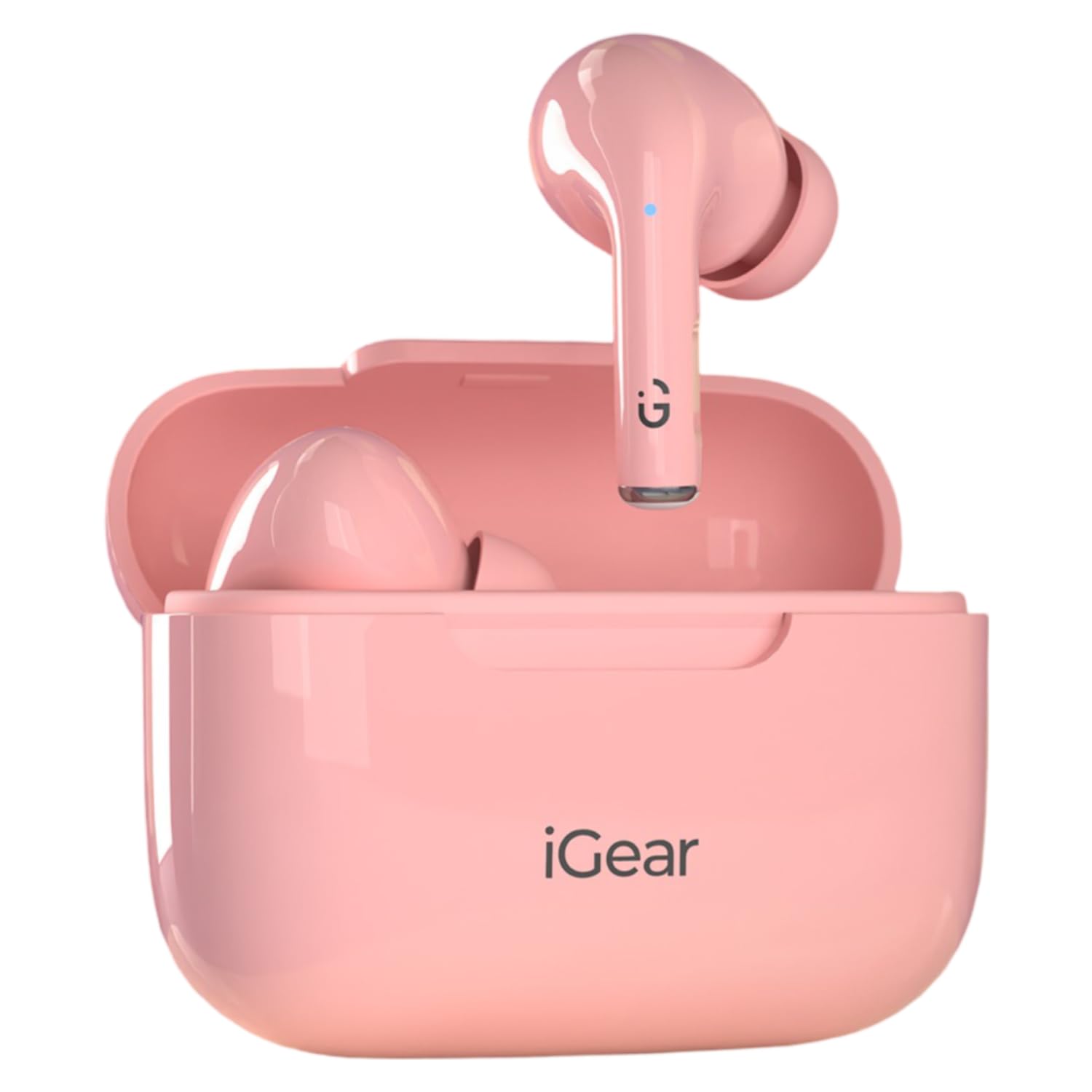 iGear Superbuds in-Ear TWS Earbuds with Bluetooth V5.4, Voice Assistance, 20H Playtime, Touch Control, Sweatproof, Clear Calls, Low Latency, Pink - Image 1