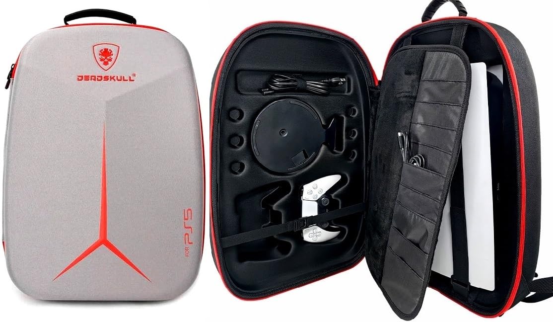 DeadSkull PS5 Backpack - XL Radiant Gray For PS5 Fat Model - Image 7