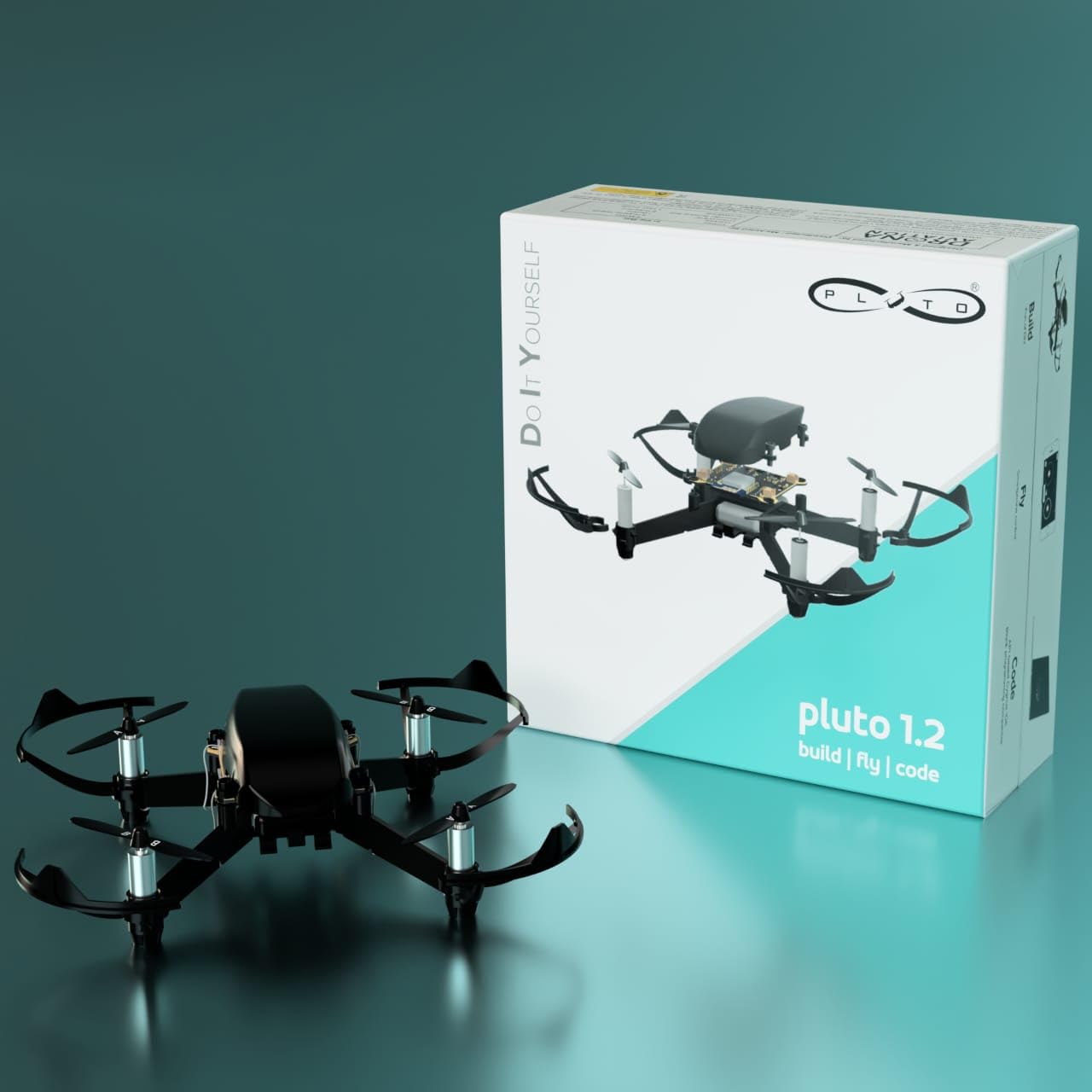 Drone Pluto 1.2 DIY Nano Drone Kit, Educational STEM, Crash-Resistant, Smartphone Controlled, Coding with Pluto Blocks And IDE, 25+ Projects - Image 1