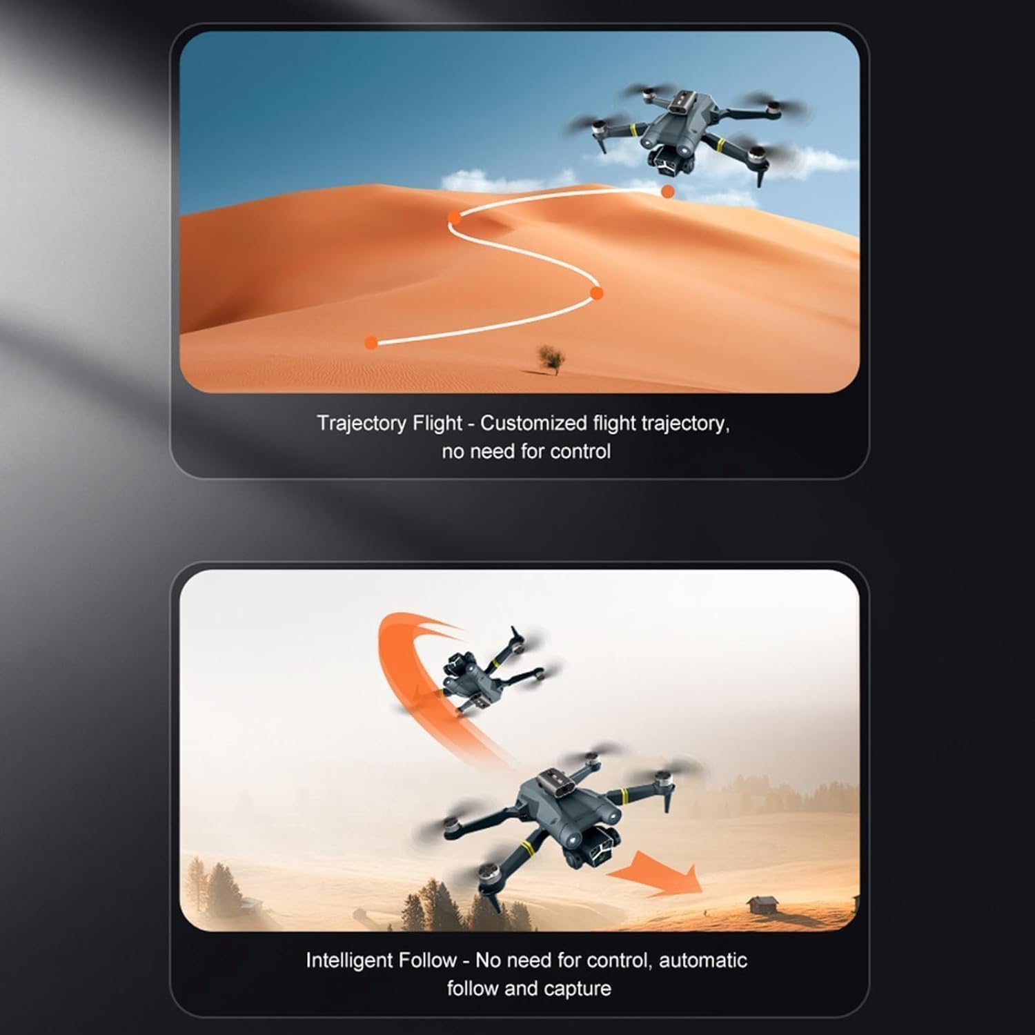 M3 Max Brushless Drone with 4K Camera, WiFi FPV, 1080P HD, Dual Foldable, RC Drone, Altitude Hold, Headless Mode, Visual Positioning, Auto Return, App Control, Multicolor - Image 7