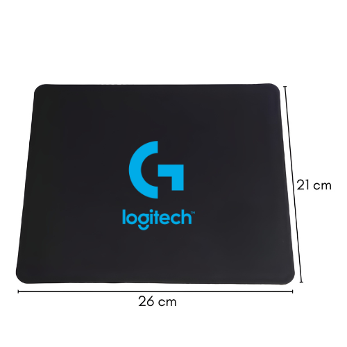 Logitech Print MousePad 26cm x 21cm x 0.6cm non Stitched Border Black - Image 2
