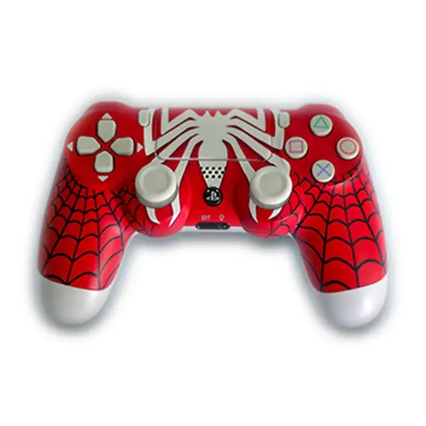 Compatible Dualshock 4 PS4 Wireless Controller Spiderman Print Red for PS4 - Image 2