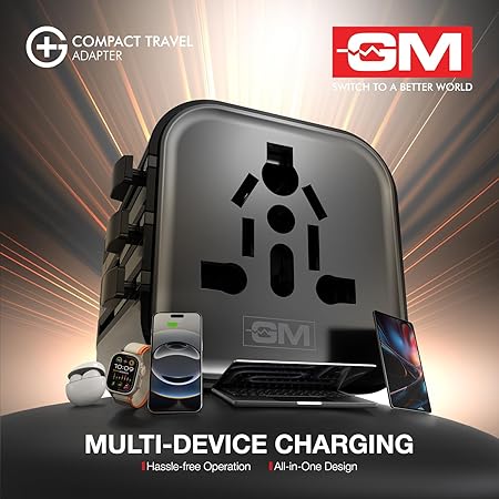 GM G+ Compact Travel Adapter Universal All-in-One Worldwide Plugs - Image 2