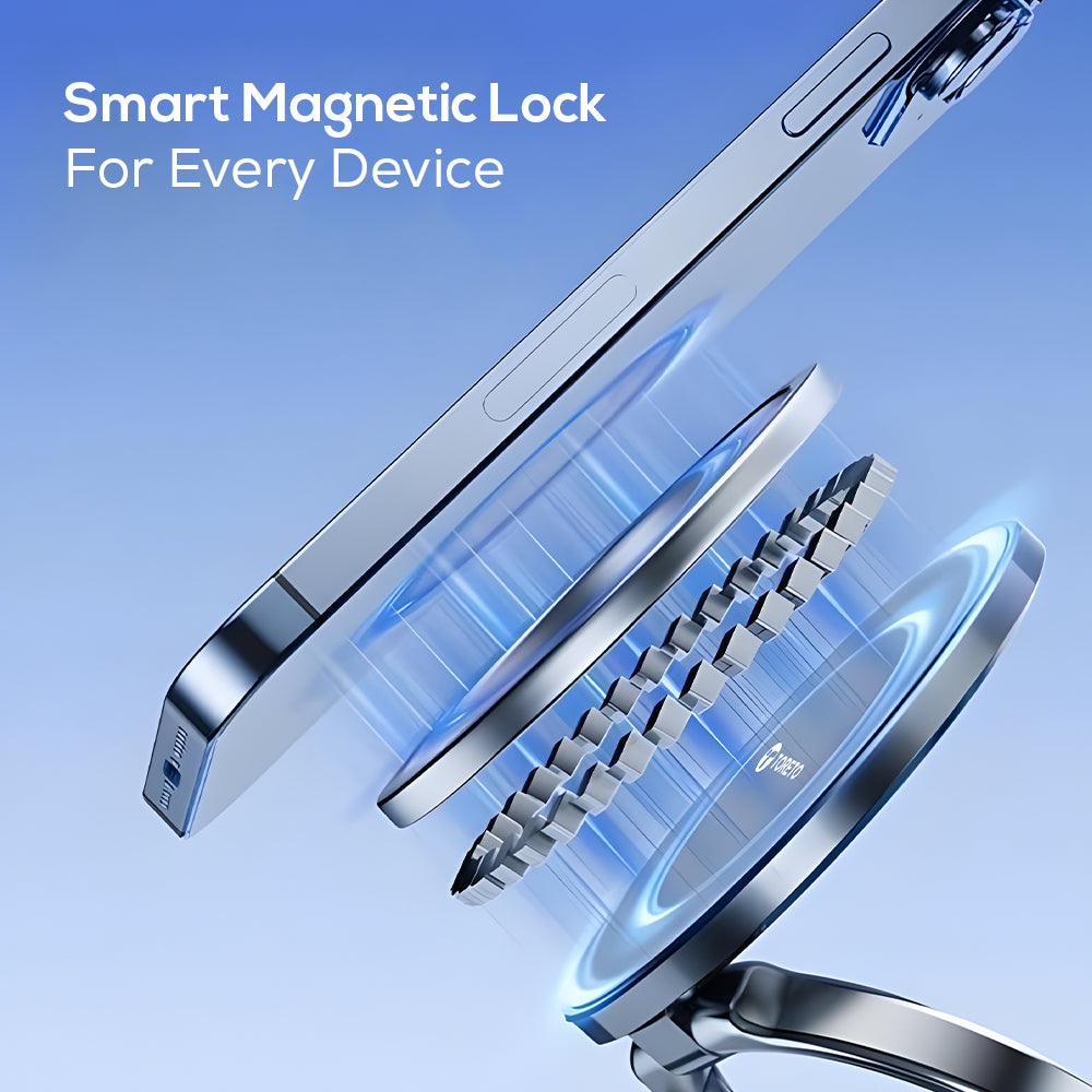 Toreto TOR-179 Mag Grip Magnetic Car Mobile Holder with 360° adjustment, Strong Grip Suction, Smart Lock, and Multi-Angle Adjustment - Image 3
