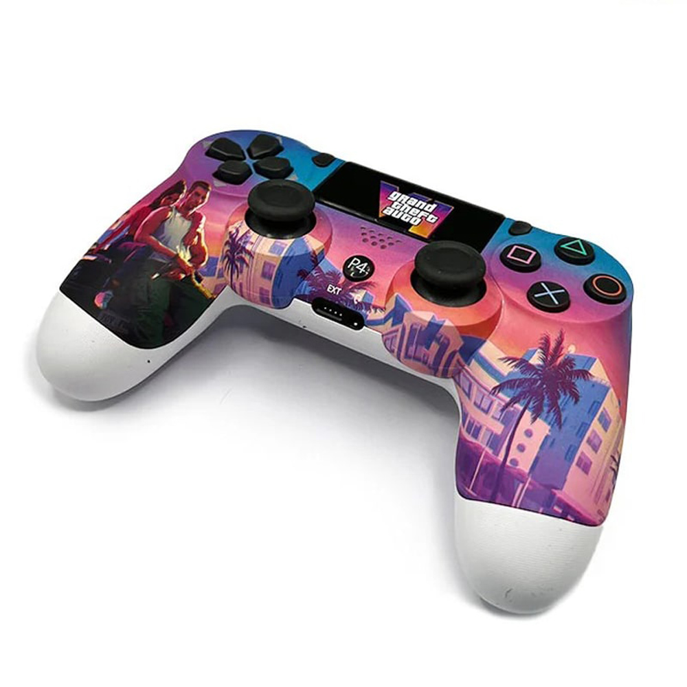 Playx GTA 5  Themed Bluetooth Wireless P4 Gaming Controller For PS4/PS4 Pro/PS4 Slim/PC/Smartphone, Dual Vibration, Turbo, Touchpad, Compatible with PS5 - Image 2