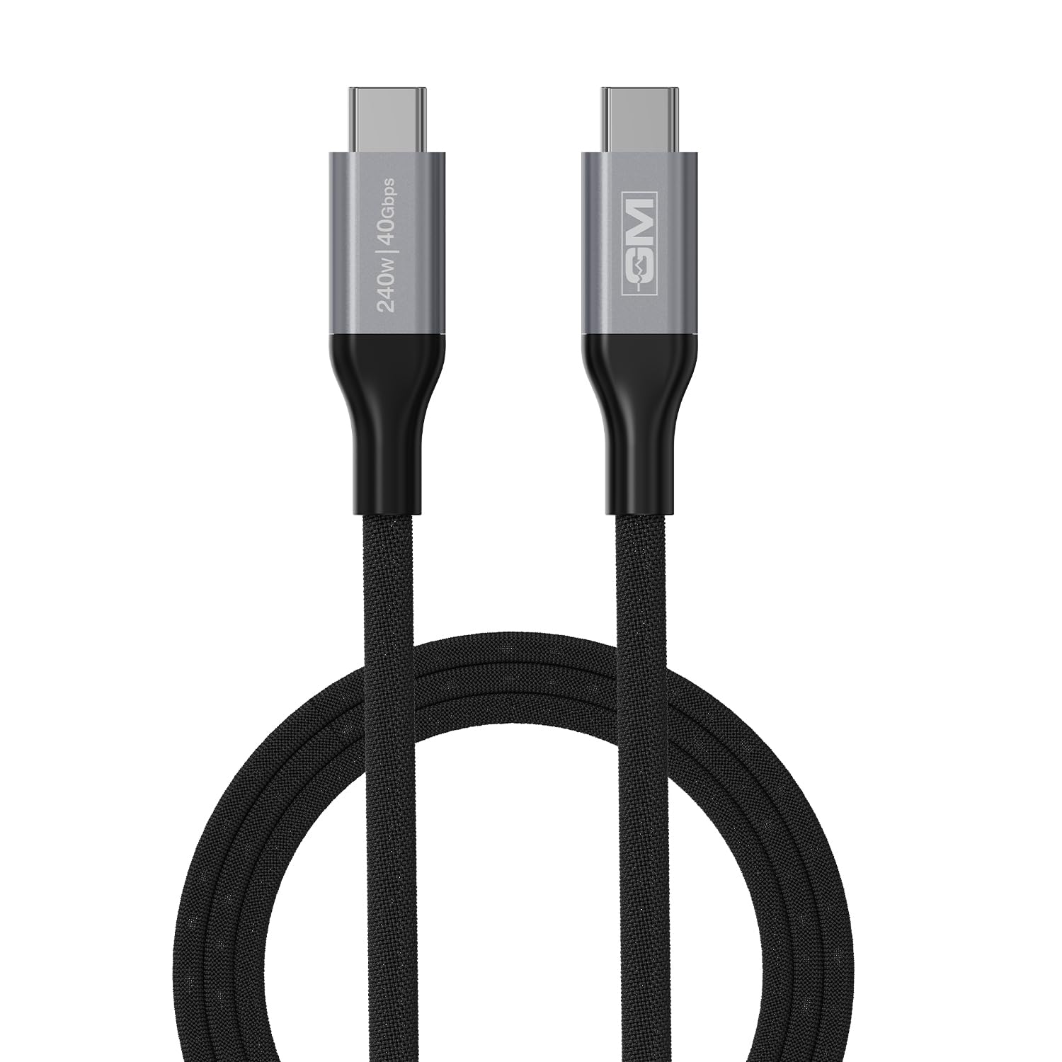 GM G+ USB 4 Gen-III 240W Type-C to Type-C Cable (1.8M) | 40Gbps Data Transfer | 8K Display Support | PD 3.1 Fast Charging | Nylon Braided,Tangle-Free,Durable Cable for Laptops,Tablets & Smartphones - Image 1