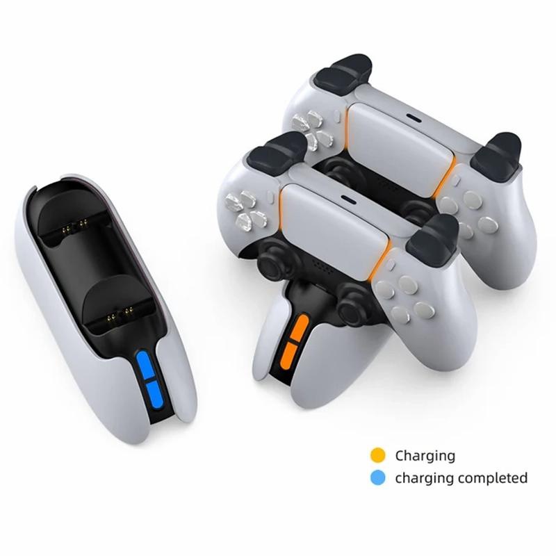 DOBE TP5 1501S For PS5 / PS5 DualSense Edge Controller Charging Stand Dual Gamepad Charging Base White - Image 2