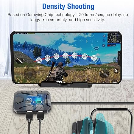 4 in 1 Mobile Game Combo Pack Pro with RGB Mini Gaming Keyboard & Mouse with Side Button, Gaming Adapter with Mobile Game Converter for Android (Wired+Wireless 4 in 1 Mobile Game Combo Pack Pro with RGB Mini Gaming Keyboard & Mouse with Side Button, Gaming Adapter with Mobile Game Converter for Android (Wired+Wireless - Image 6