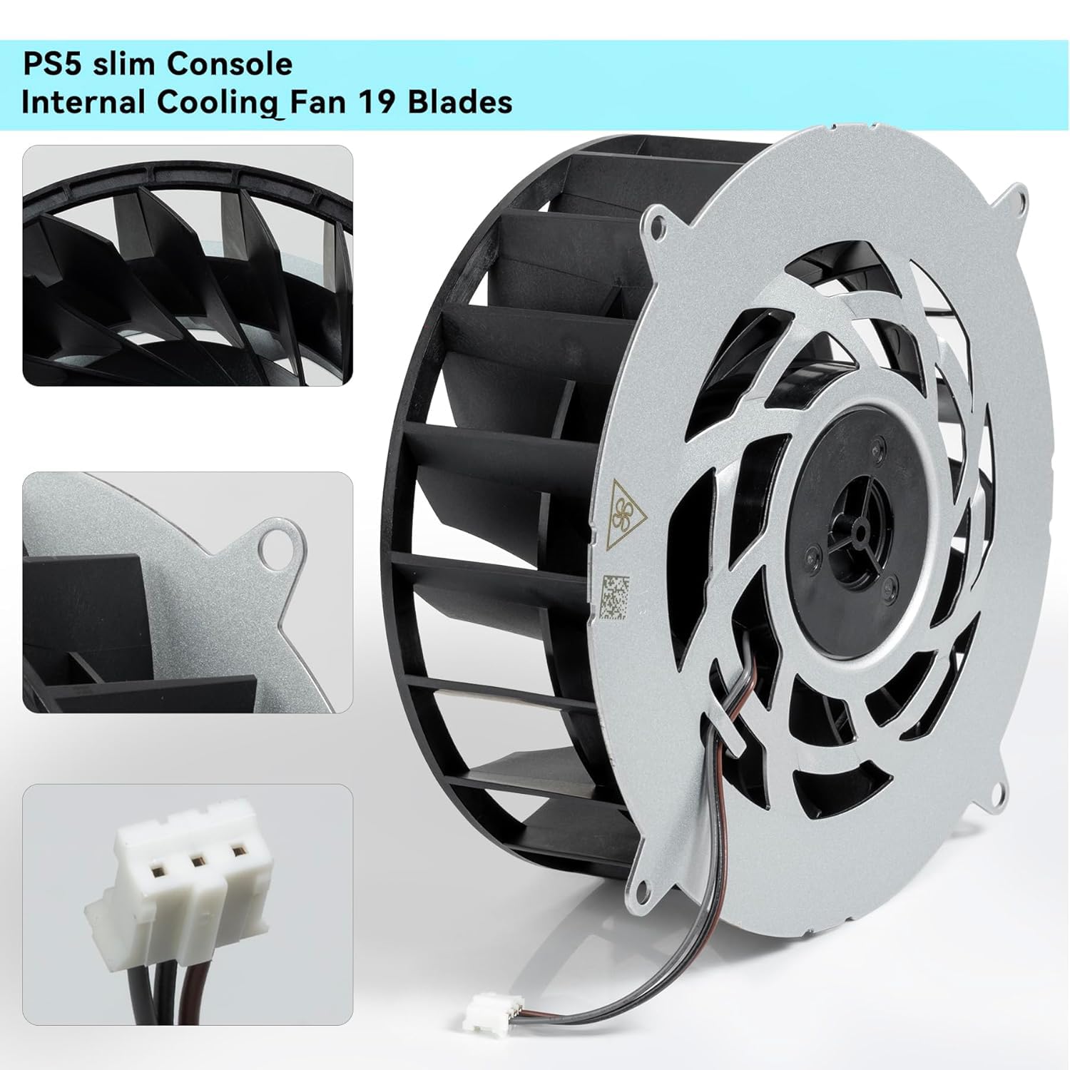 Internal Cooling Fan Replacement for Sony Playstation 5 PS5, G12L12MS1AH-56J14 DC12V, PS5-17 Blades / 19Blades - Image 4