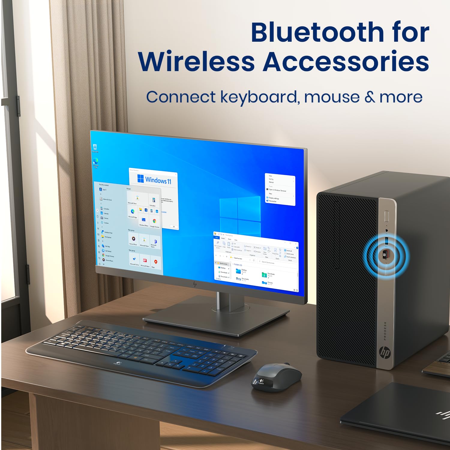 Portronics POR 3067 BlueFi Nano USB Wi-Fi , Bluetooth Adapter, Dual-Band 2.4GHz (200 Mbps)/5GHz (450 Mbps) up to 650Mbps - Image 4