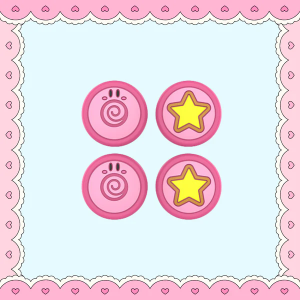 IINE Kirby  Theme Thumb Grip Caps Switch 2 Joycon Controller, Gamed Theme Joystick Cover Compatible with Nintendo Switch 2 - Image 2