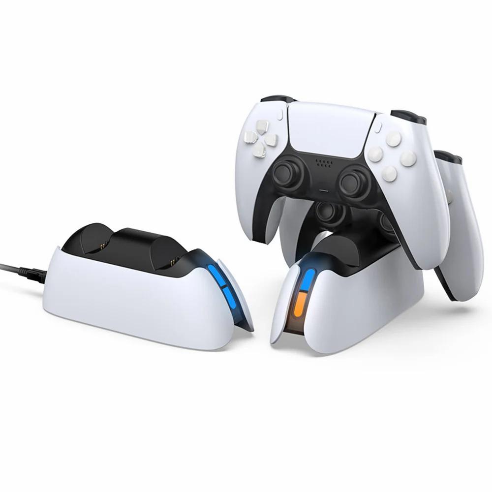 DOBE TP5 1501S For PS5 / PS5 DualSense Edge Controller Charging Stand Dual Gamepad Charging Base White - Image 1