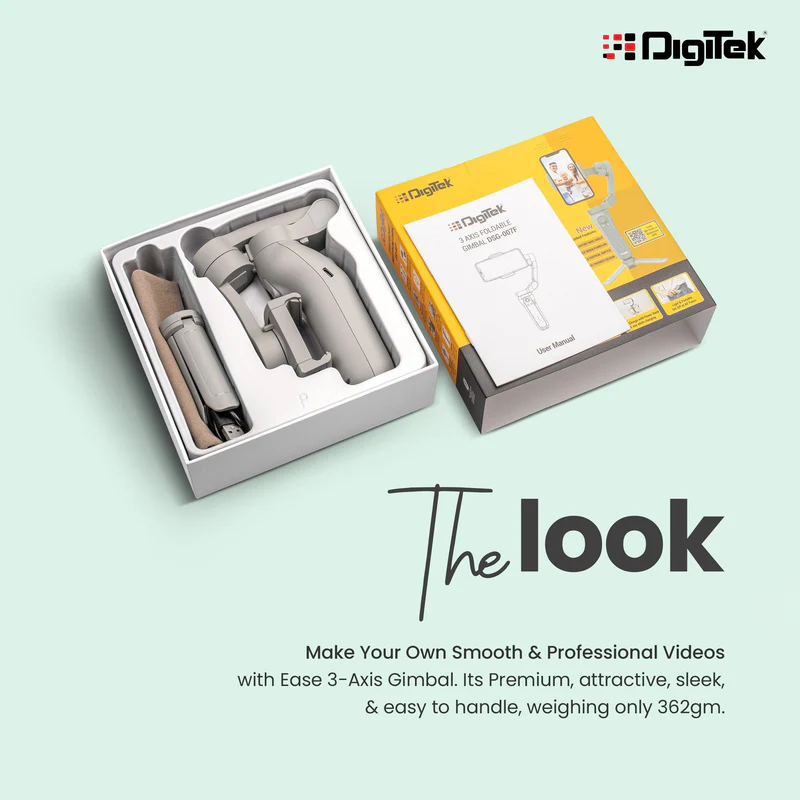 Digitek DSG 008F Pro Smartphone Gimbal Pro 3 Axis Stabilizer with Face Tracking and Gesture Control - Image 8