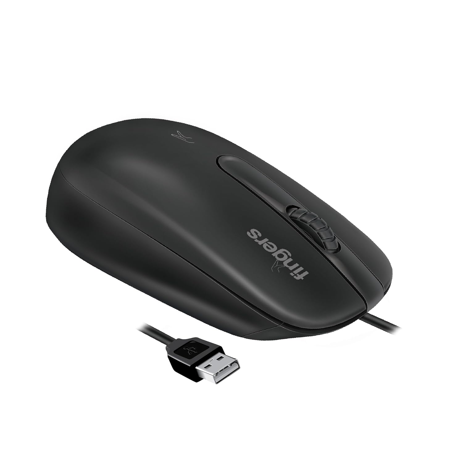 FINGERS MasterHit USB Wired PC Mouse Advanced Optical Technology, 1200 DPI, Ambidextrous, Plug-n-Play, Windows, macOS, Linux And Chrome OS - Image 1