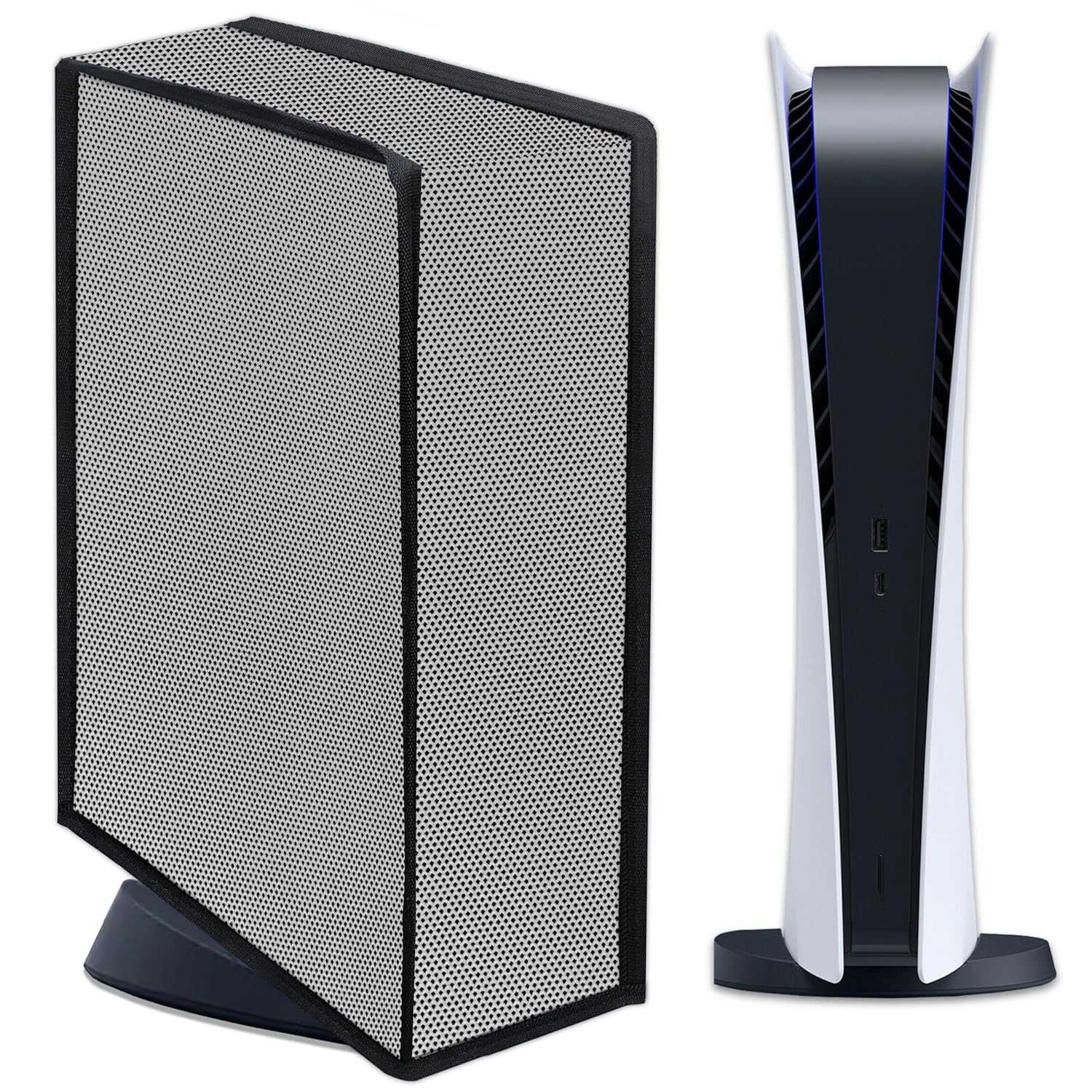 PS5 Slim Waterproof Dust cover for PS5 Gaming Console Digital Edition & Disc Edition Playstation 5 Grey - Image 1