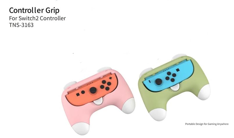 Dobe Nintendo Switch 2 JoyCon controller handle grip Left and right ,For Nintendo Switch 2 Ergonomic Left and Right JoyCon Controller Grips Green/Pink - Image 5