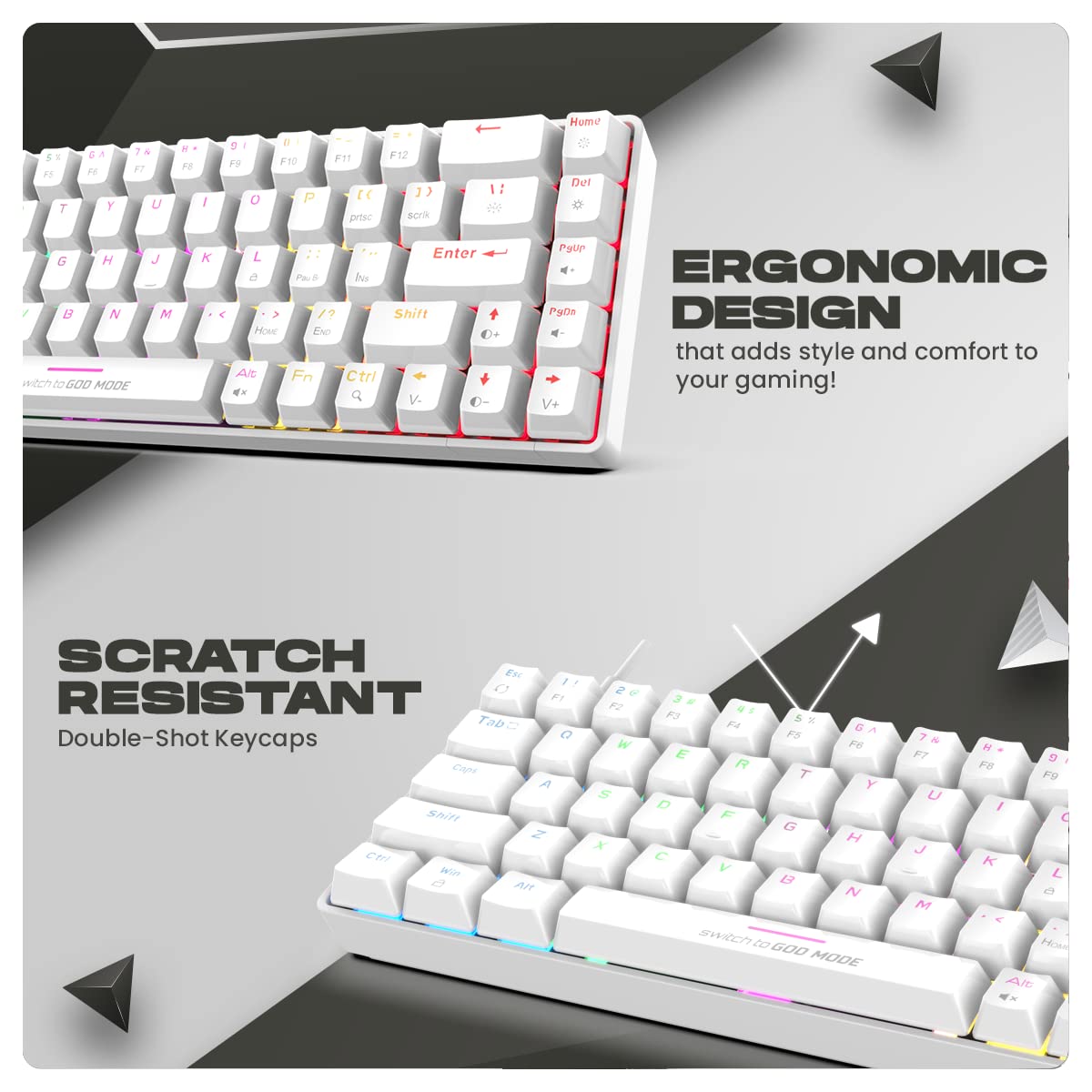 Cosmic Byte CB-GK-36 Artemis Wired RGB Mechanical Keyboard Outemu Swappable Blue Switches (White) Cosmic Byte CB-GK-36 Artemis Wired RGB Mechanical Keyboard Outemu Swappable Blue Switches (White) - Image 3