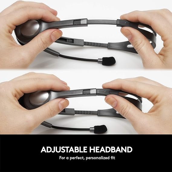 Logitech H111 Wired Headphones On Ear Headphones With Mic (Black) - Image 3