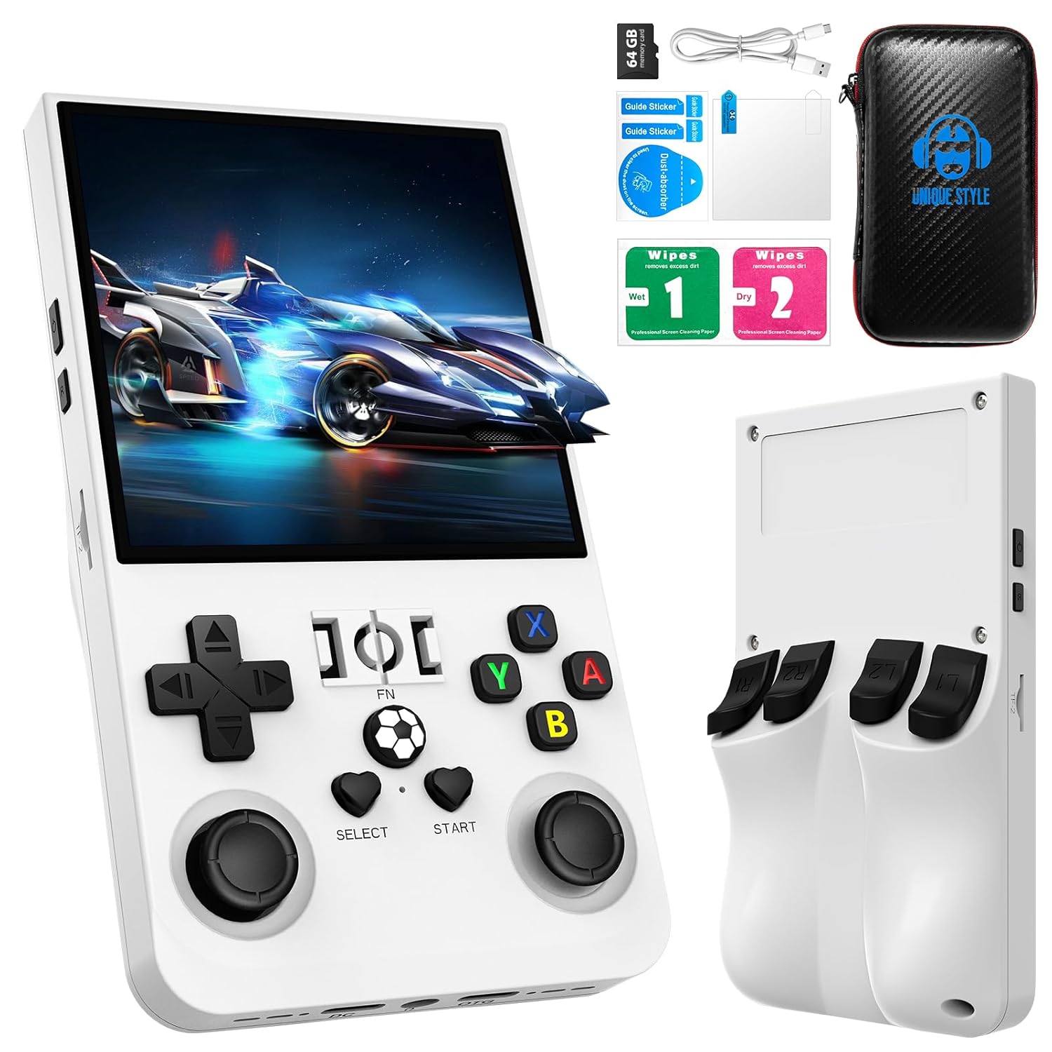 R36MAX 64gb Retro Handheld Game Console White - Image 1