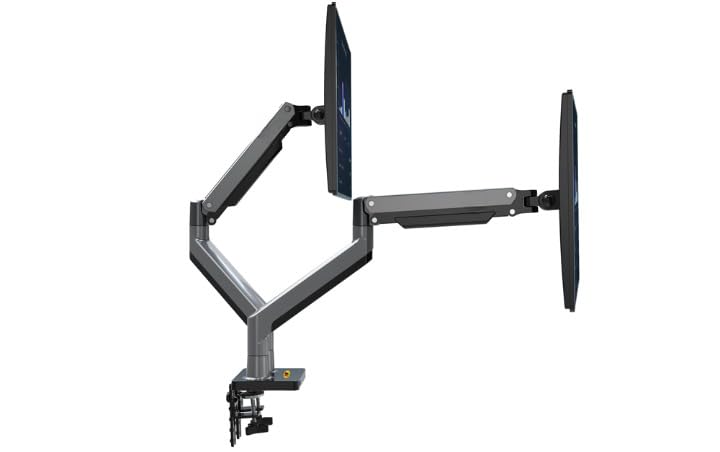 Portronics POR 3421 Aerolift Duo Dual Monitor Vertical Desk Arm Gas Spring Full Motion Swivel Monitor Mount with for up to 32 inch Monitors with Load Capacity from 4.4~30lbs for Each Arm Height Adjustable Monitor - Image 5
