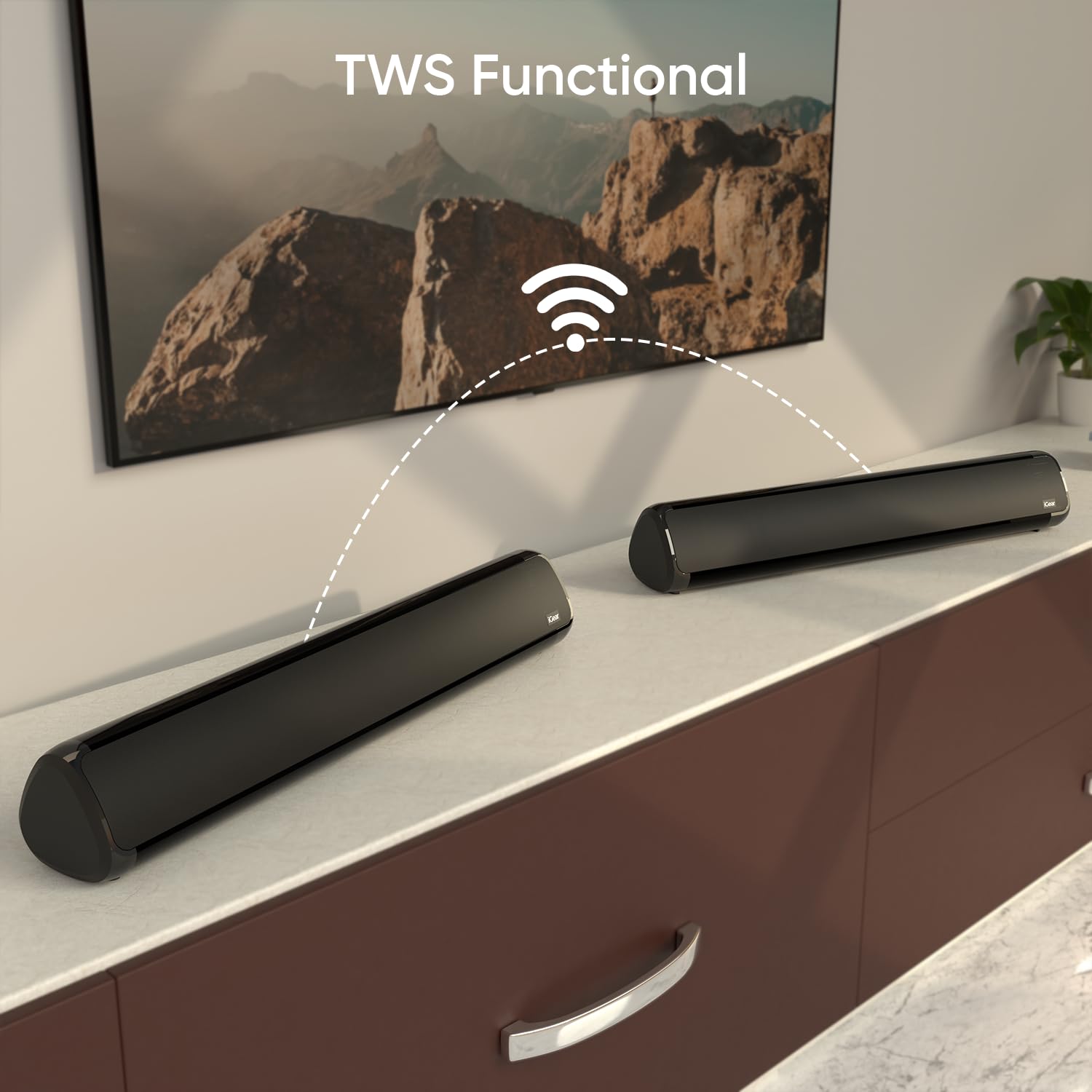 iGear Immerse 20W Bluetooth Soundbar with Subwoofer, 4 Hours, Heavy Bass, TWS, FM, Micro SD, USB, AUX, 5.3 BT for TV, Mobile, PC , Laptop Black - Image 7