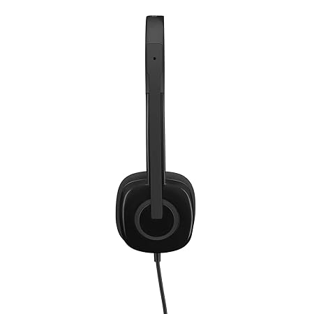 Logitech H151 Wired Headphones On Ear Headphones With Mic (Black) - Image 5
