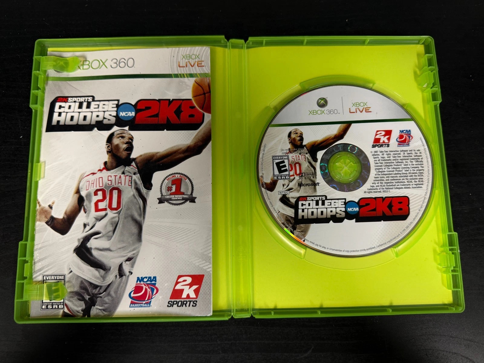 2K Sports College Hoops 2K8 NCAA XBOX 360 NTSC ( Preowned ) - Image 3