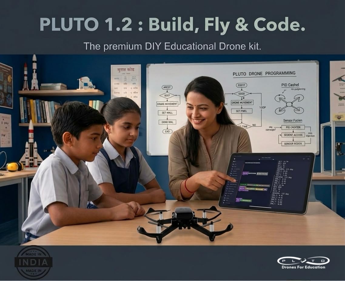 Drone Pluto 1.2 DIY Nano Drone Kit, Educational STEM, Crash-Resistant, Smartphone Controlled, Coding with Pluto Blocks And IDE, 25+ Projects - Image 6
