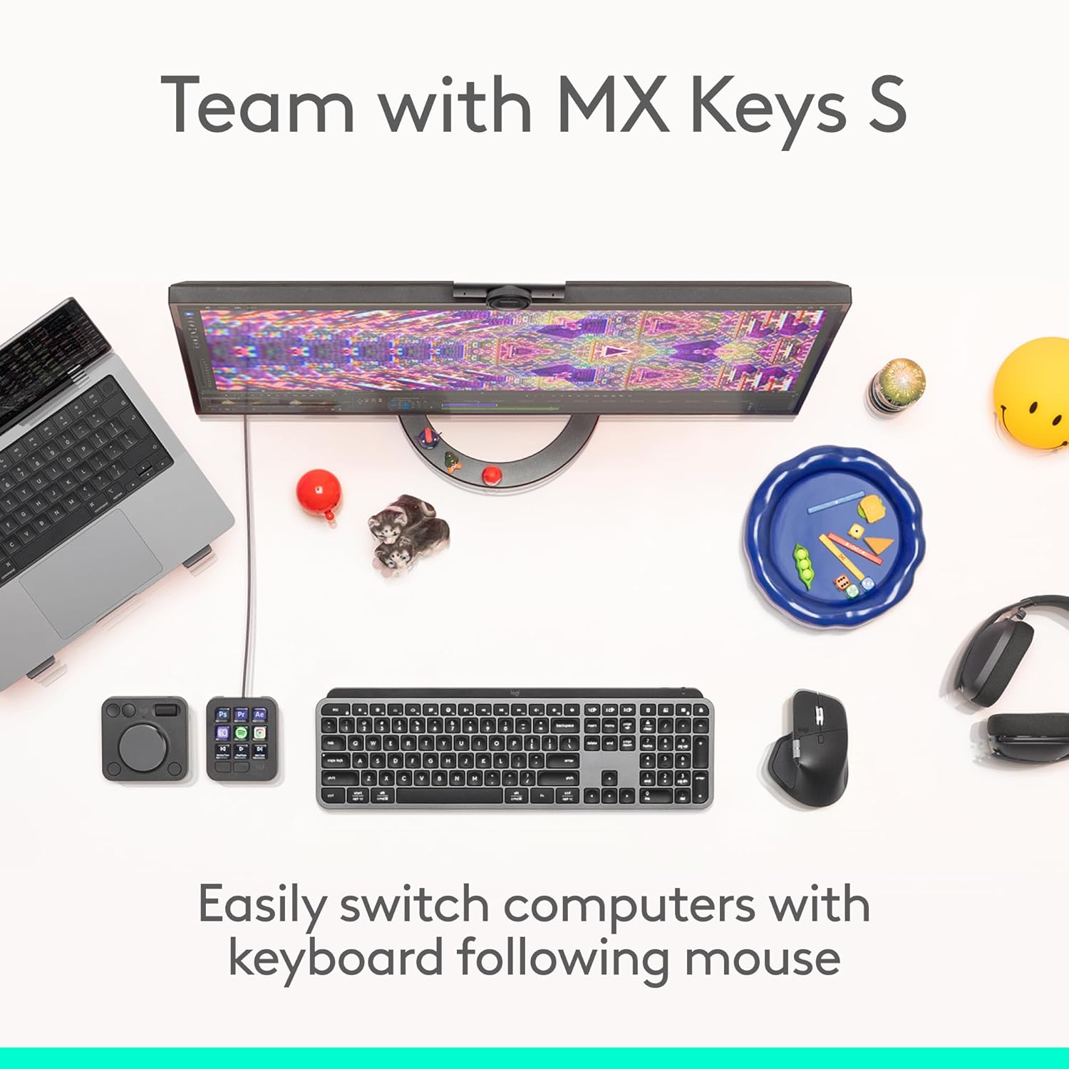 Logitech MX Master 4, Ergonomic Wireless Mouse with Advanced Performance Haptic Feedback, Ultra-Fast Scrolling, USB-C Charging, Bluetooth, Windows, MacOS - Graphite - Image 7