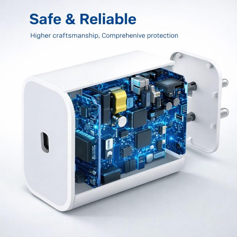 Accede A106 Speed-X 20W Pd Fast Bis Certified 3A High-Speed Type C Charger to Iphone Cable White - Image 4