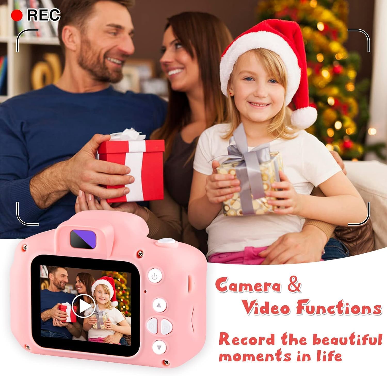 Kids Digital Camera Toy 3.0MP 1080P HD Video Camera with Games 2-Inch Screen with No Printer USB Rechargeable, Multicolour - Image 6