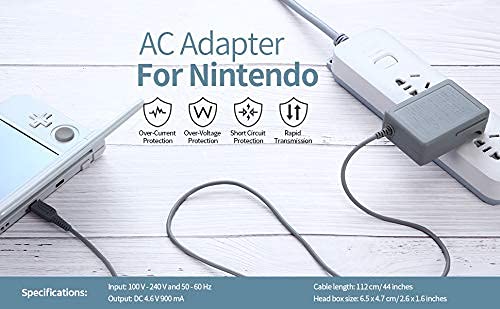 DSI AC Adapter Charger Home Travel Charger Wall Plug Power Supply Adapter 100-240 V for 3DS/ 3DSXL/ DSI/DSIXL, Not Compatible with FDS and DS Lite DSI AC Adapter Charger Home Travel Charger Wall Plug Power Supply Adapter 100-240 V for 3DS/ 3DSXL/ DSI/DSIXL, Not Compatible with FDS and DS Lite - Image 6