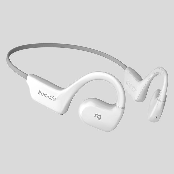 Ng Earsafe Lite Open Ear Air Conduction Headphones, Bluetooth V5.2, Dual Pairing, Ipx5 Water-Resistant & Sweatproof, 12H + Battery Life For Workout, Sports, All Day Long Calls, 2024 Model, White - Image 2