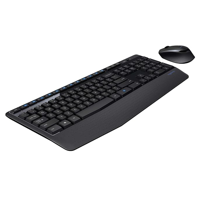 Logitech MK345 Wireless Keyboard and Mouse Set Full-Sized Keyboard with Palm Rest and Comfortabal - Image 1