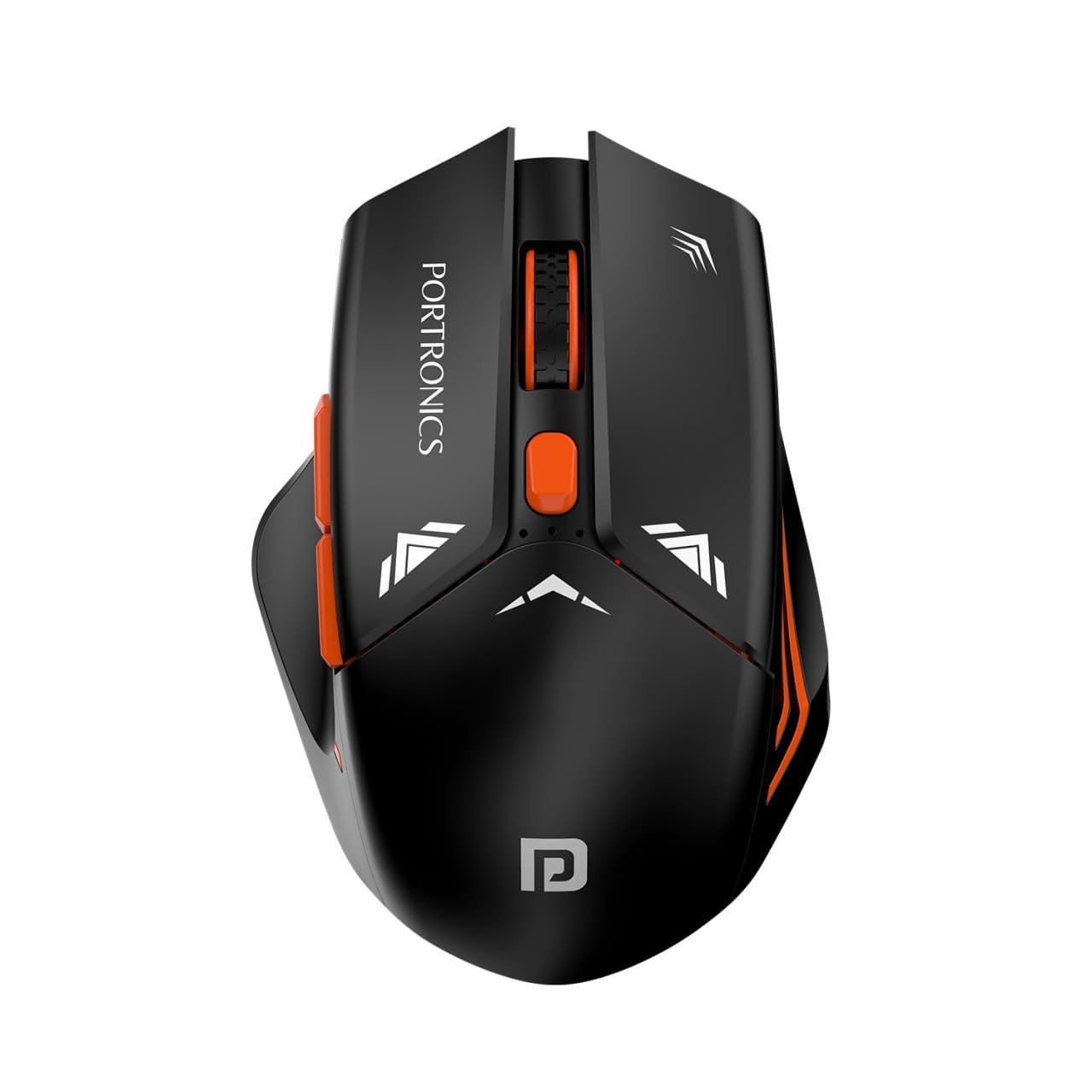 Portronics POR 2385 Vader Pro Wireless Gaming Mouse, 2.4 GHz Receiver, 6 Buttons, Thumb Support, High-Precision Tracking, Ergonomical, Midnight Black - Image 1