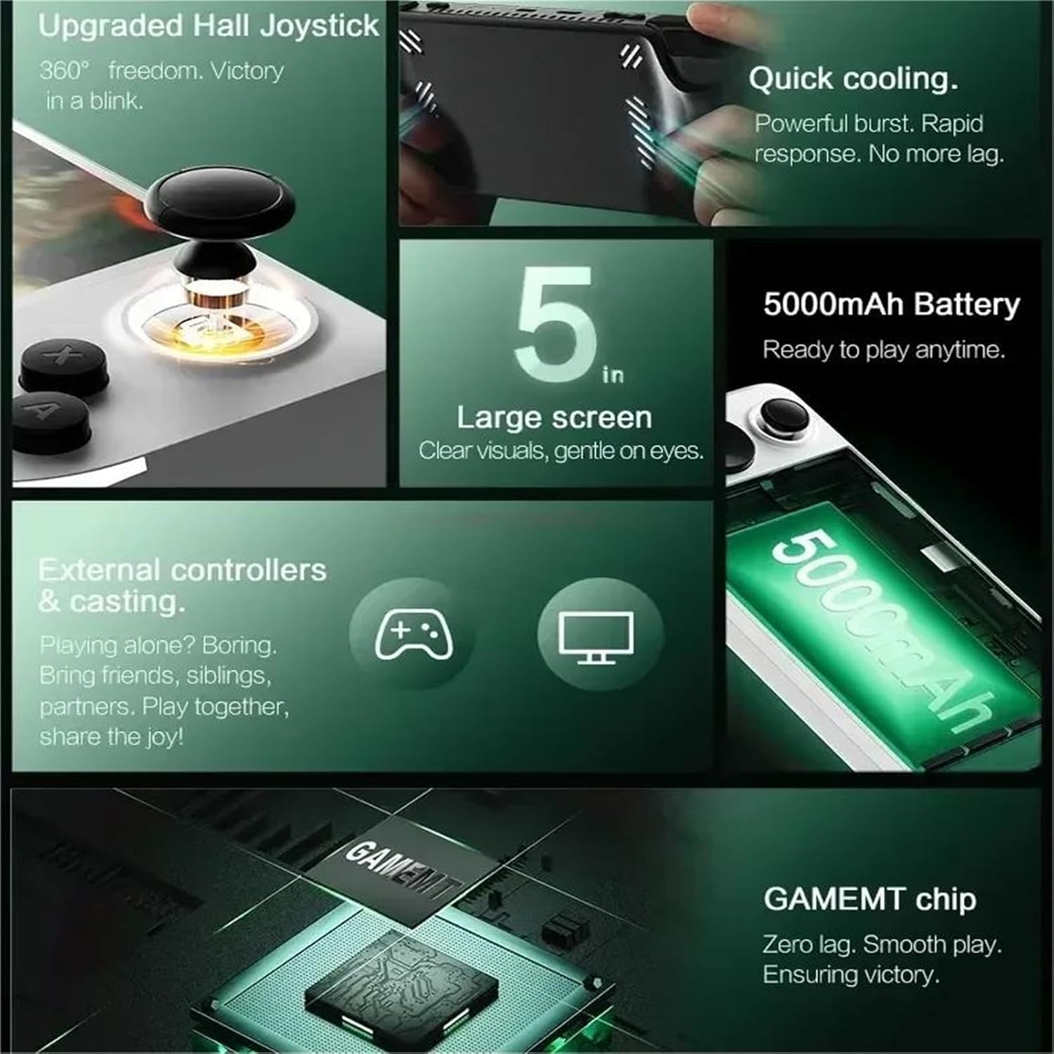 E6 Handheld Game Console Video Game Portable Game 5-Inch IPS Screen With 10+ Emulators And 10000+Retro Games Gamebox PSP PS1 N64  Multicolor - Image 4