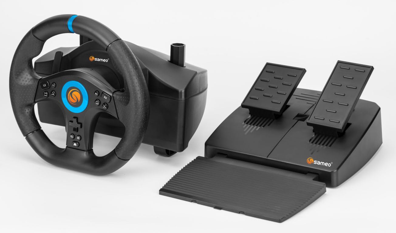 Sameo SV22 Multi-Platform Gaming Racing Wheel, Padel Set, Supports PC, PS3, PS4, Xbox One, Xbox 360, and Nintendo Switch. Sameo SV22 Multi-Platform Gaming Racing Wheel, Padel Set, Supports PC, PS3, PS4, Xbox One, Xbox 360, and Nintendo Switch. - Image 3