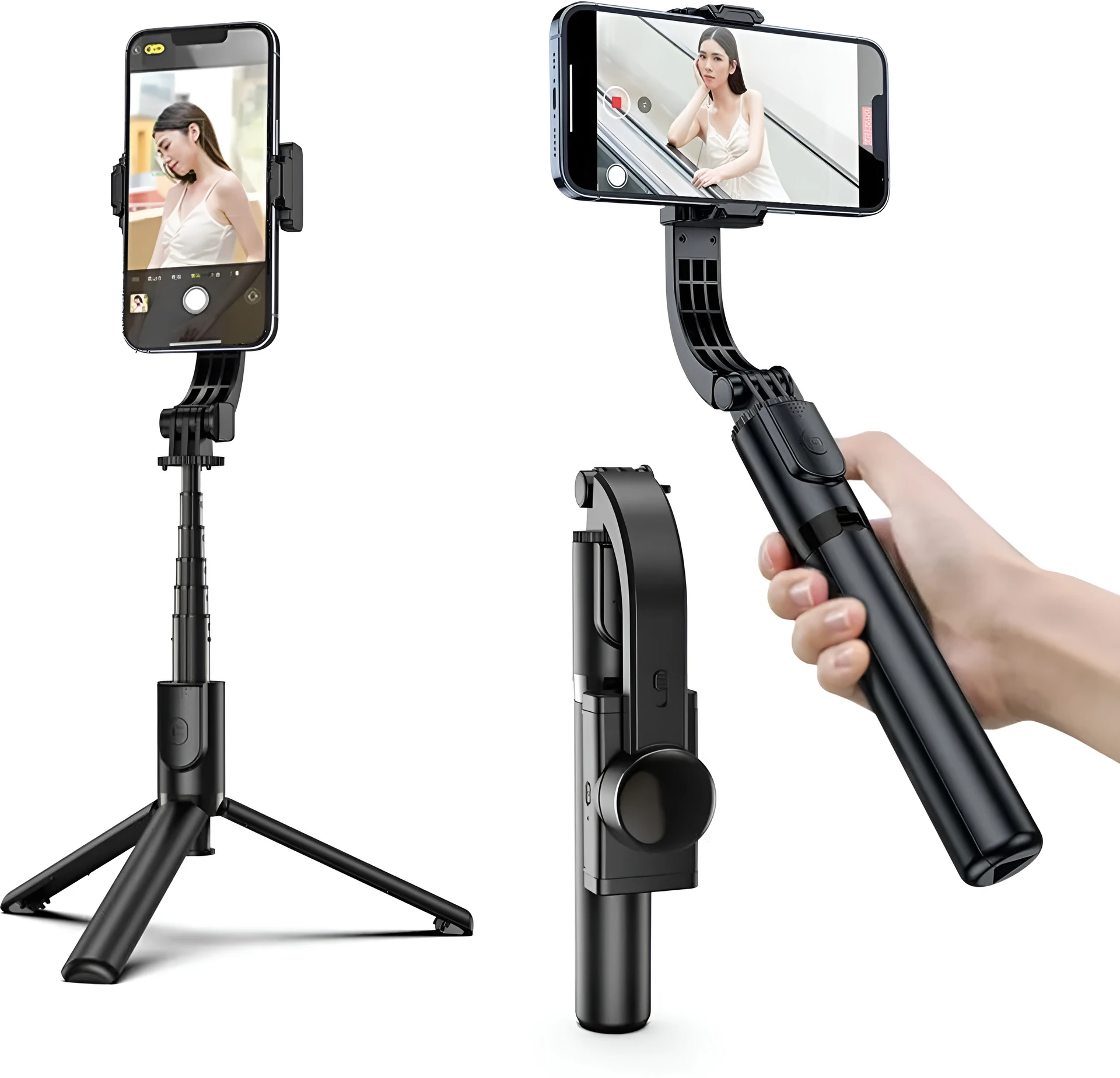 Digitek DSG 004 Single Axis Auto Balanced Foldable Tripod Smartphone Gimbal And Selfie Stick with Bluetooth Remote - Image 1