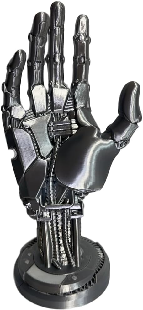 Cyberpunk Game Controller Holder Metallic hand,Futuristic Robot Hand, Statue Room Decor 23cm/9 in - Image 1