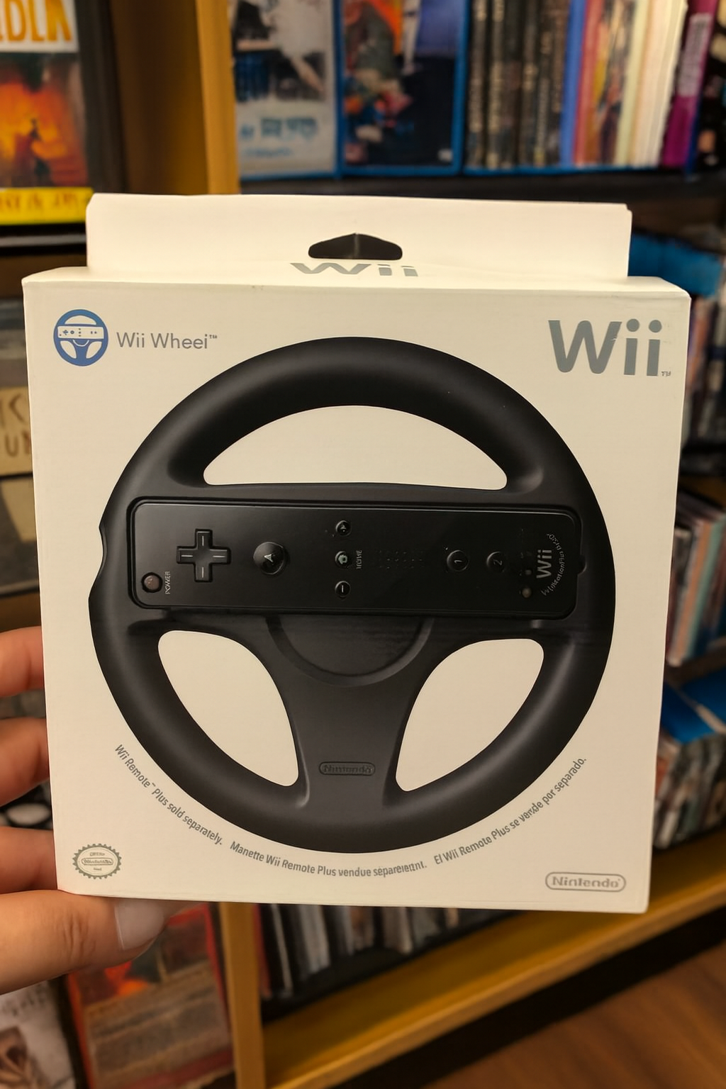 Mario Kart Racing Games Steering Wheel Compatible for Nintendo Wii Black - Image 1