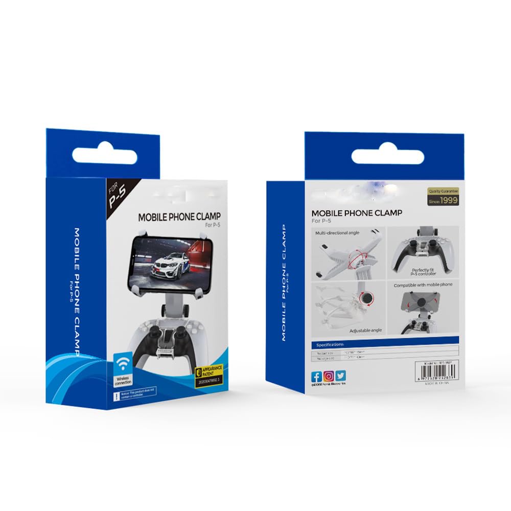PS5 Controller Mobile Phone Mount Clip, Mobile Gaming Clip Cell Phone Stand Holder Bracket for PS5 Controller Remote Play (PS5 Controller Not Included) - Image 8