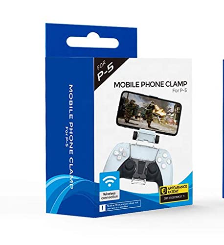 Mobile Phone Clip Holder for PS5 Controller Foldable Mobile Phone Stand Mount Clamp Bracket with Adjustable Stand for PlayStation 5 Wireless Controller (PS5 Controller Not Included) - Image 1
