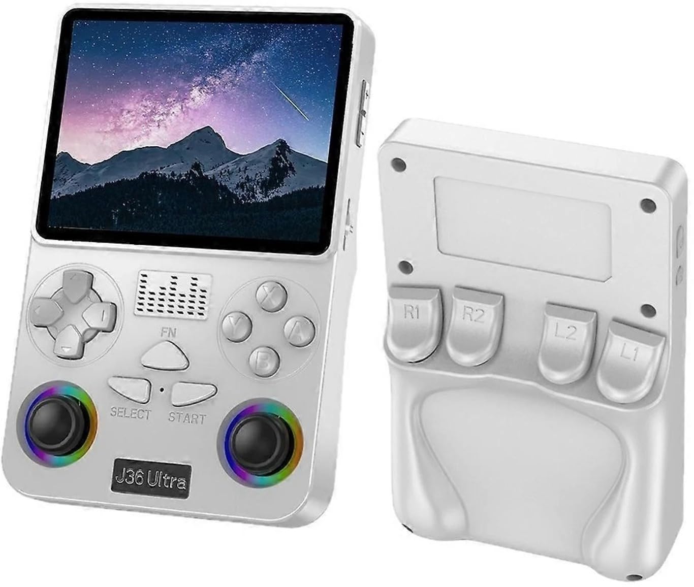 J36 Ultra Retro Handheld Game Console WIFI 3.5 IPS Screen White - Image 2