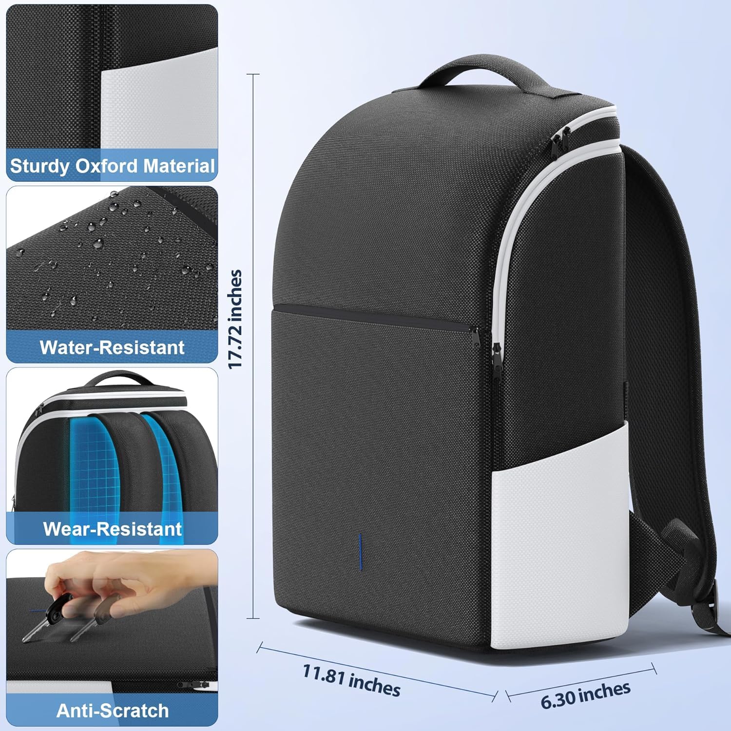 Backpack for PS5/ Slim/Pro Console, Full Protection Carrying Case Travel Bag - Image 2