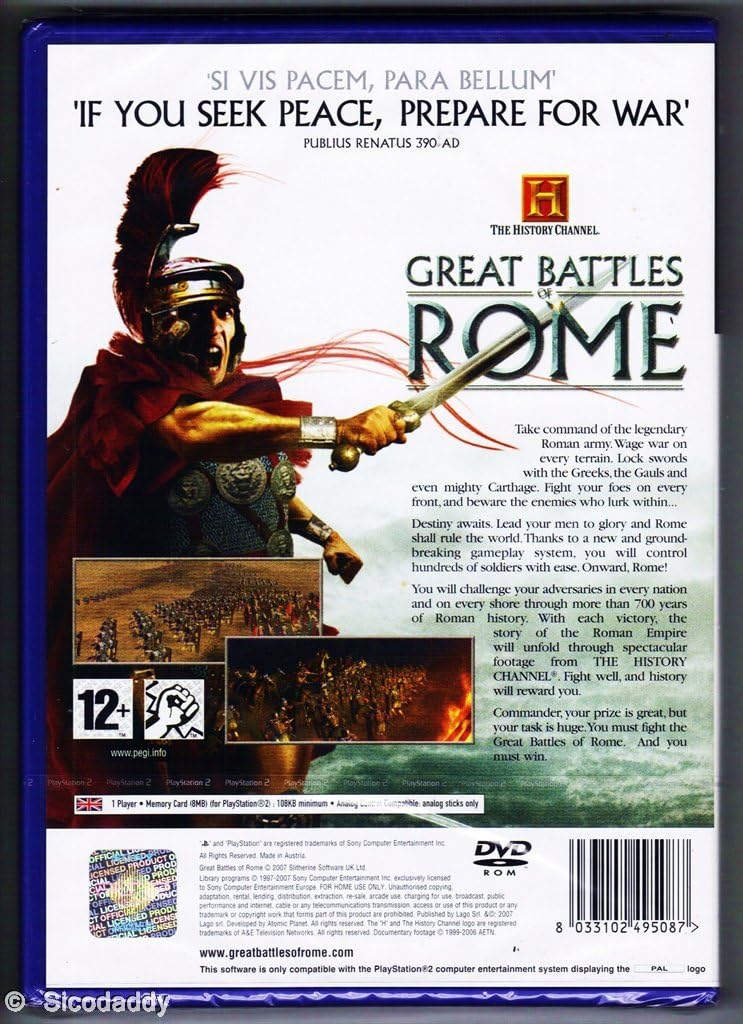 History Channel Great Battles of Rome Playstation 2 PS2 ( Preowned ) - Image 7