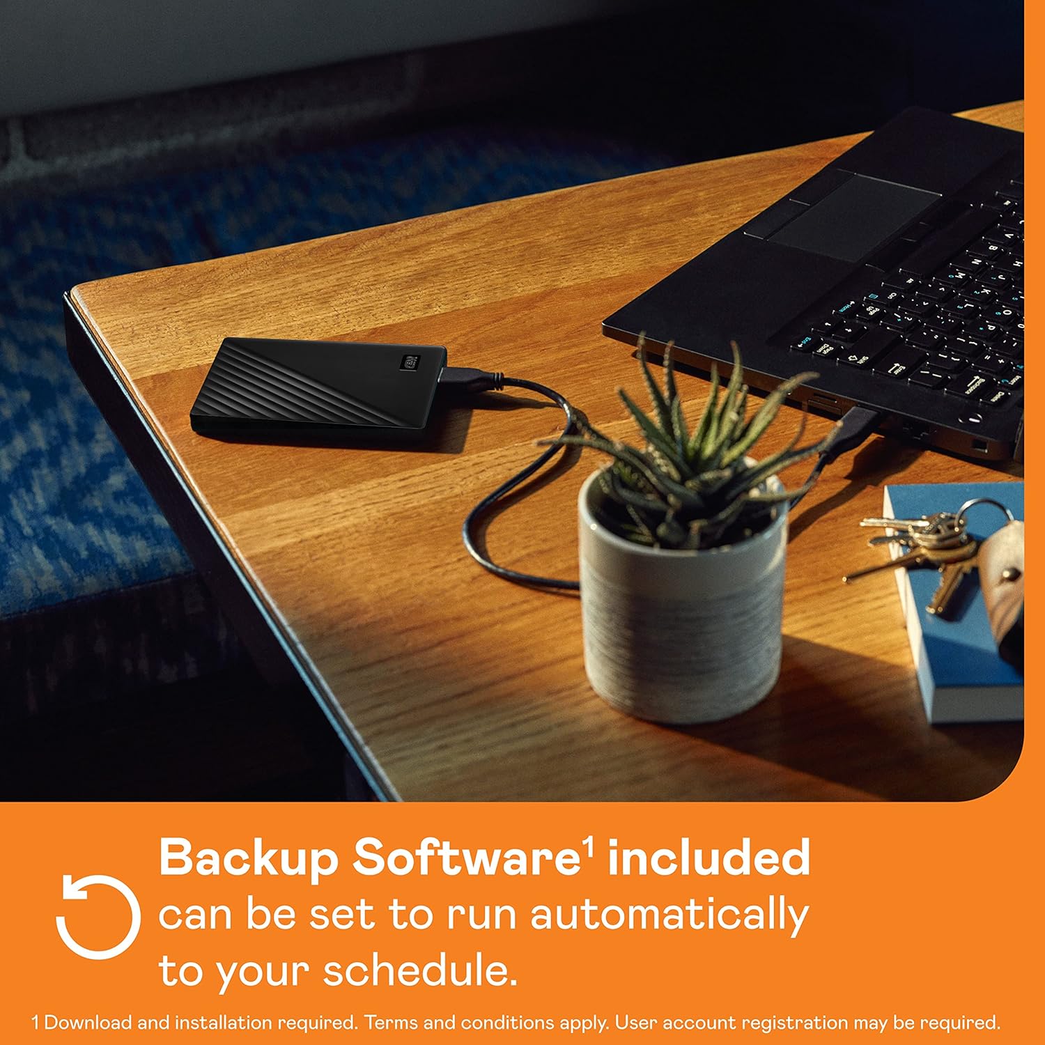 Western Digital WD 5TB My Passport Portable Hard Disk Drive, USB 3.0 with Automatic Backup, 256 Bit AES Hardware Encryption,Password Protection,Compatible with Windows and Mac, External HDD-Black - Image 4