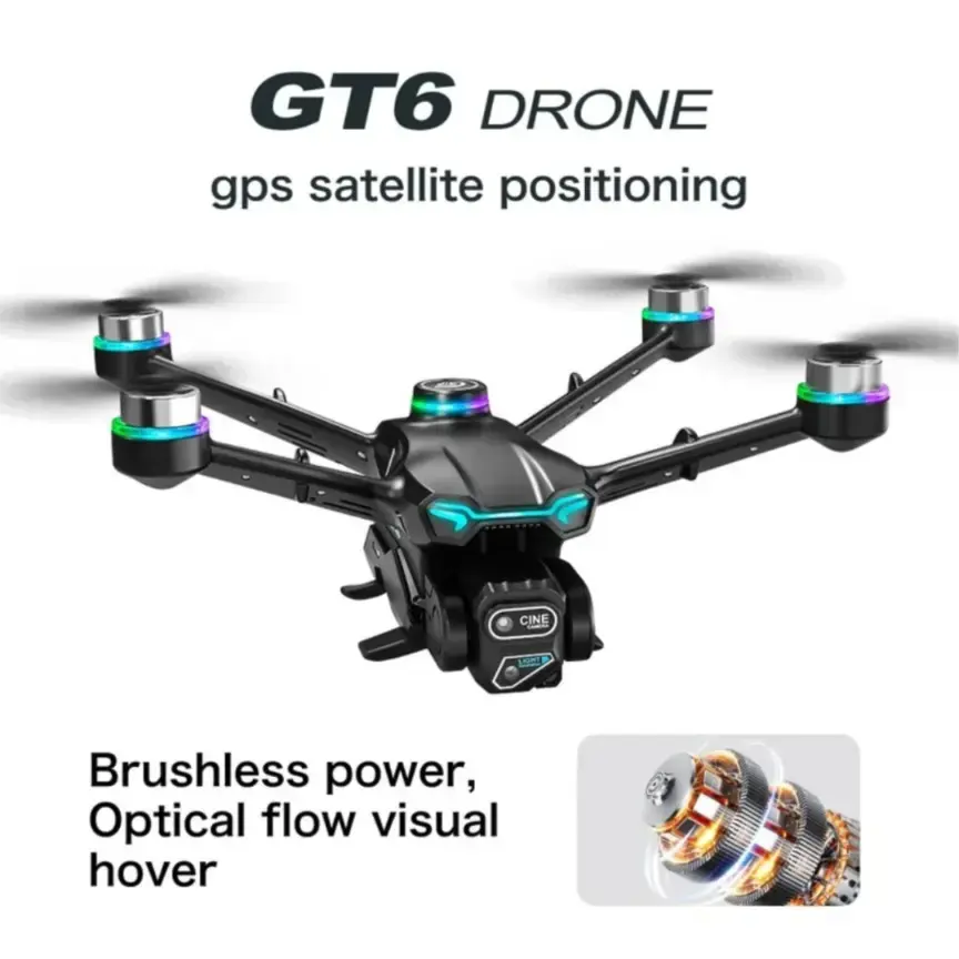 GT6 Drone - 8K HD Dual Camera GPS Smart Return 5G WIFI Obstacle Avoidance Brushless - Image 5